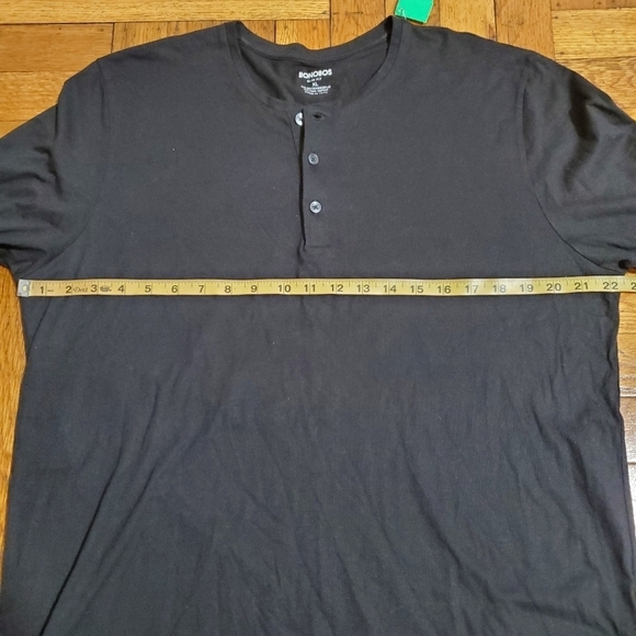 Bonobos Mens Prima Cotton Long Sleeve Henley Shirt Black Size XL - Picture 5 of 7